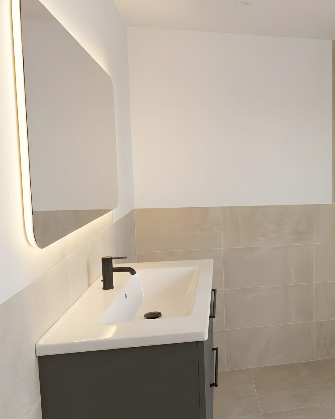 Visualisierung des Bads mit Walk-in-Dusche